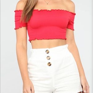 Make way crop top - Red